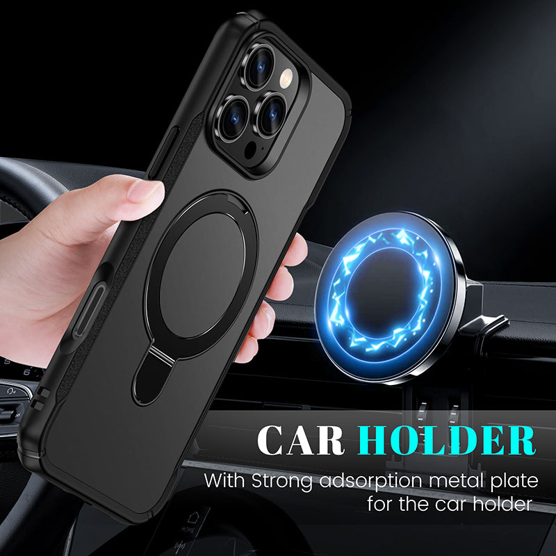 MAGNÉTICO LEXURY CASE CON SOPORTE PARA IPHONE