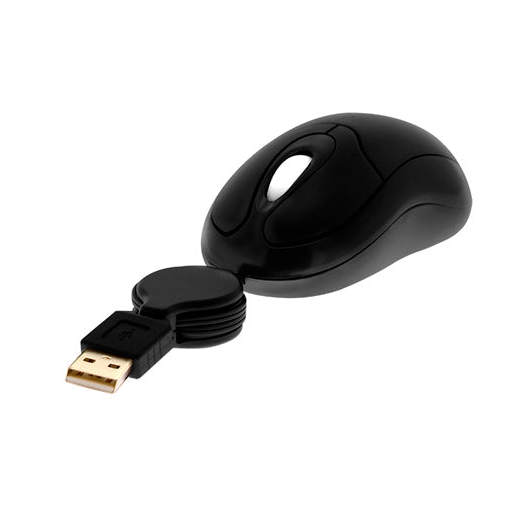 MOUSE XTECH CON CABLE RETRÁCTIL