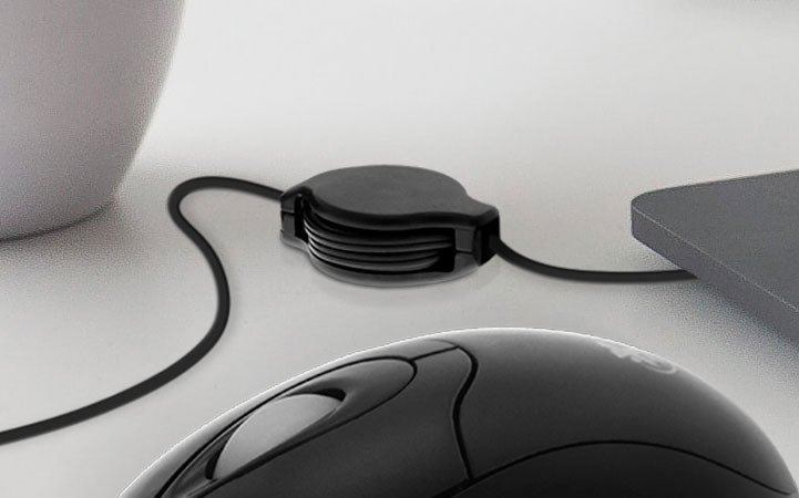 MOUSE XTECH CON CABLE RETRÁCTIL
