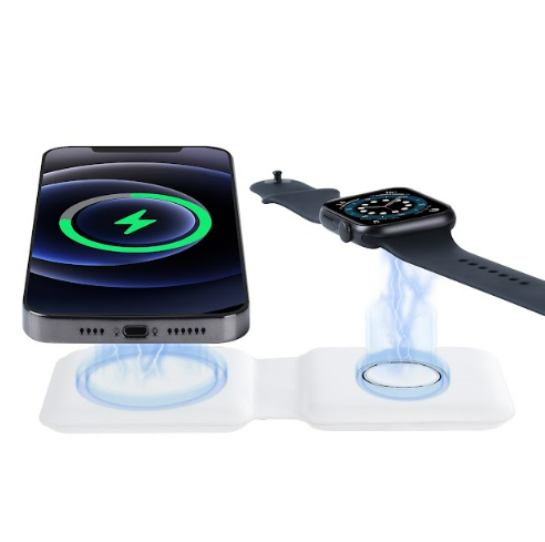 CARGADOR INALAMBRICO CERTIFICADO MAGSAFE DOBLE