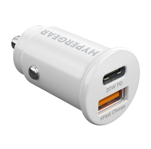 CARGADOR HYPERGEAR PARA CARRO DE DOS PUERTOS 18W-20W