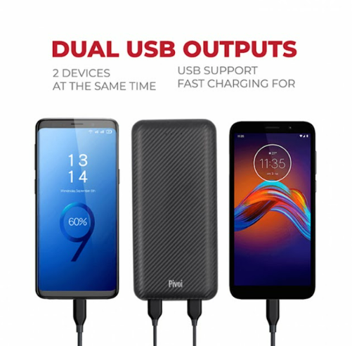 POWER BANK PIVOI 10000 mAh / DUAL USB