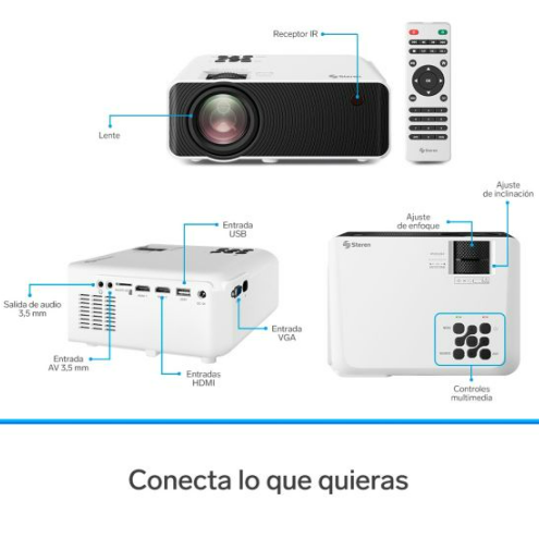 STEREN PROYECTOR MULTIMEDIA HD PRO-300