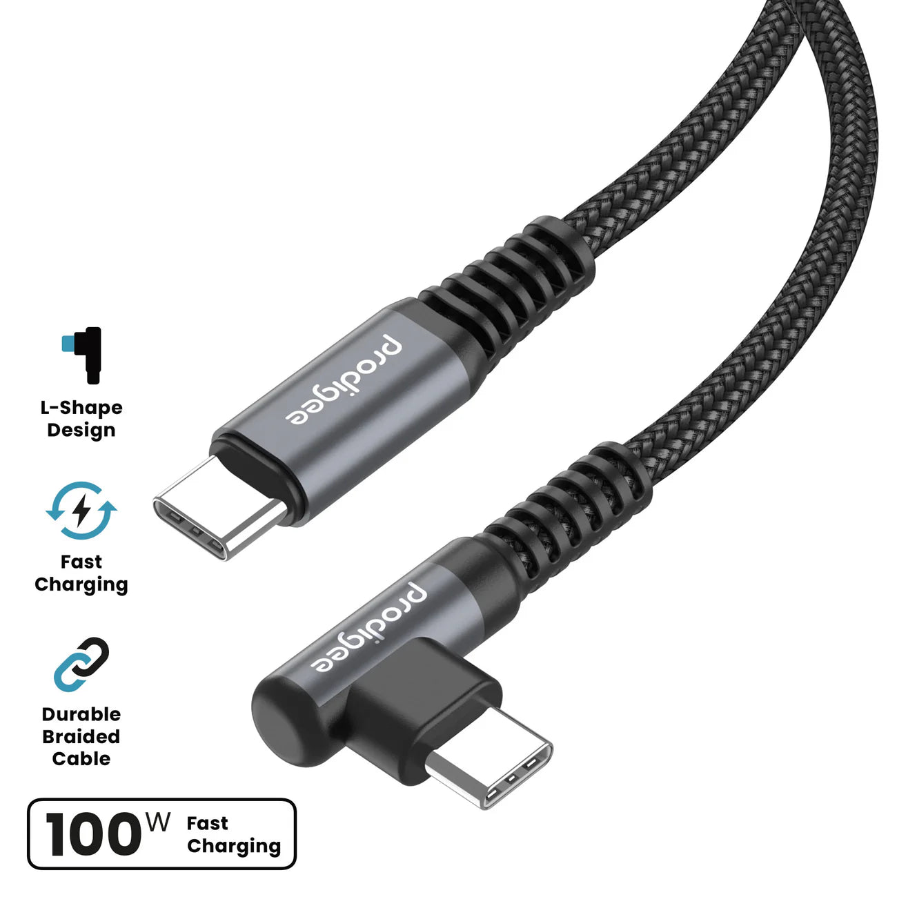 CABLE PRODIGEE ENERGEE GAMER 100W DE C A C DE 2 METROS