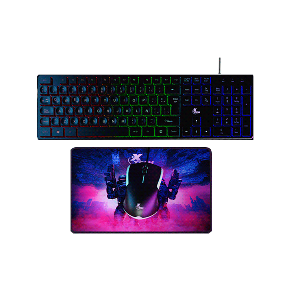 KIT XTECH PARA VIDEOJUEGOS: TECLADO, MOUSE Y MOUSEPAD