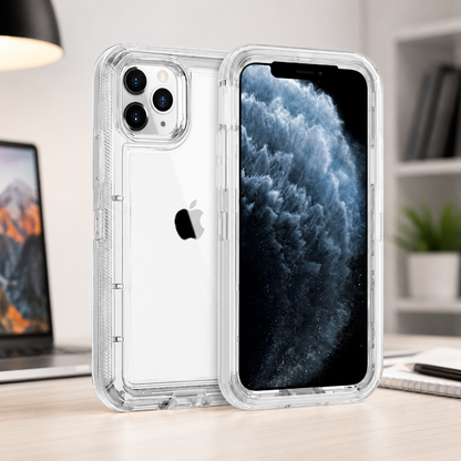 TRANSPARENTE TRIPLE PIEZA CASE PARA IPHONE