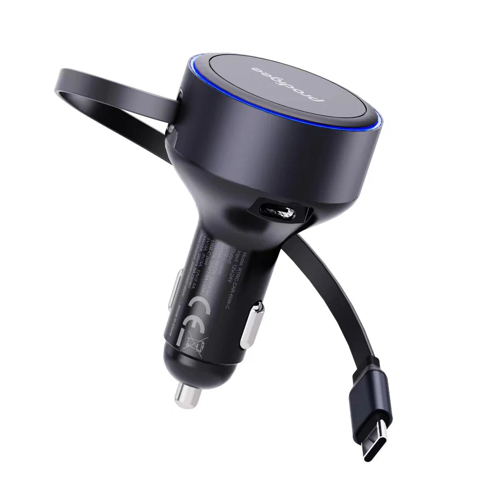 CARGADOR PARA AUTO PRODIGEE ENERGEE RETRACT IT 60W
