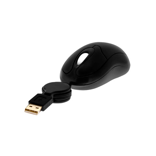 MOUSE XTECH CON CABLE RETRÁCTIL