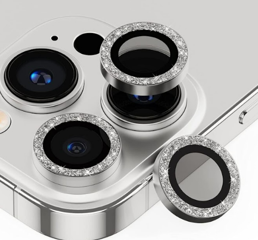 LENTE PROTECTOR DE CAMARA CON BRILLO PARA IPHONE