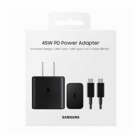 CARGADOR CERTIFICADO SUPER CARGA RAPIDA 45W