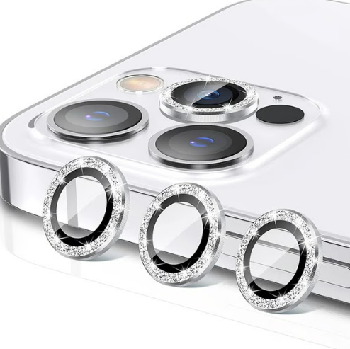 LENTE PROTECTOR DE CAMARA CON BRILLO PARA IPHONE