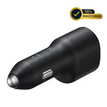 CARGADOR SAMSUNG PARA AUTO DOBLE PUERTO DE 25W - 15W