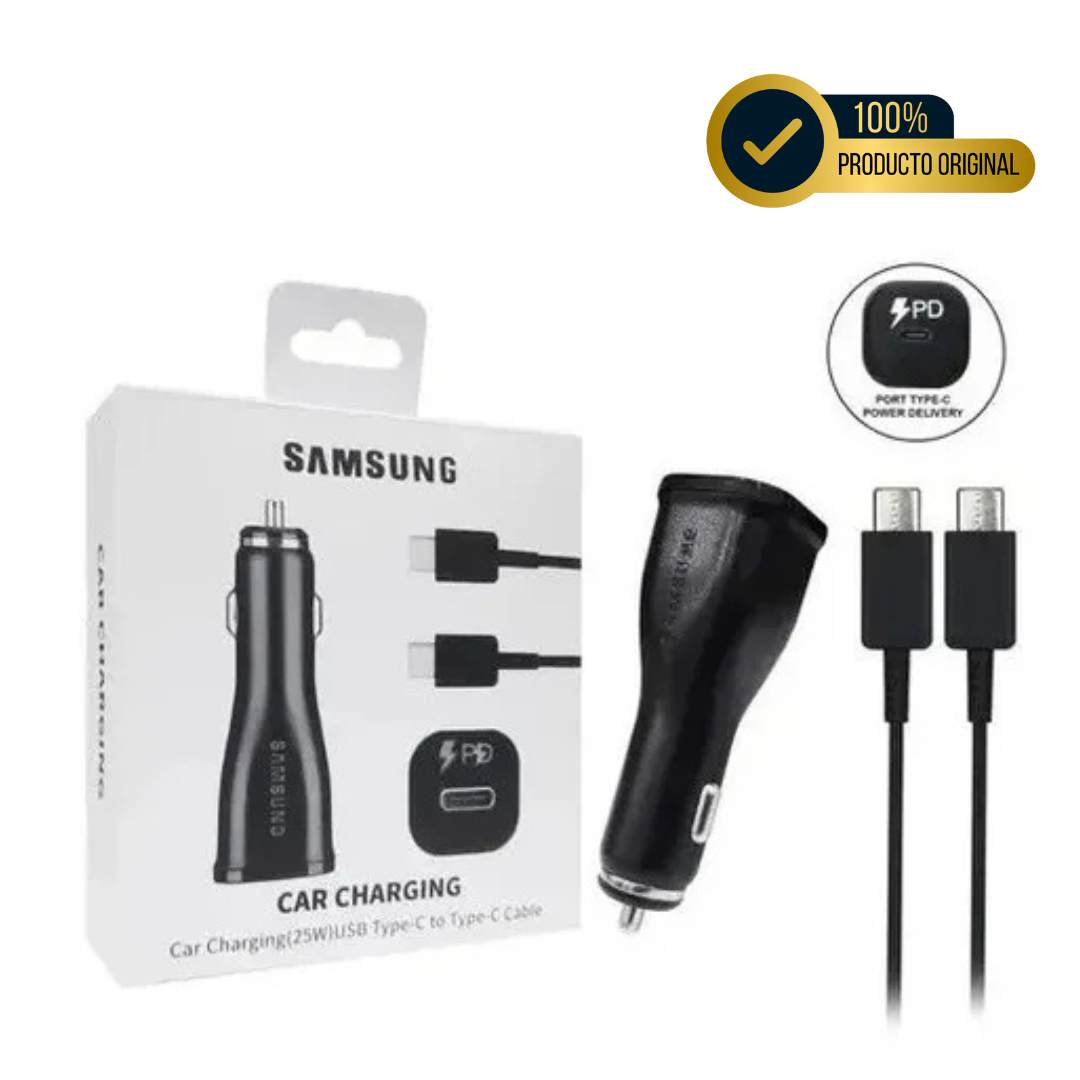 CARGADOR SAMSUNG PARA CARRO TIPO C DE 25W