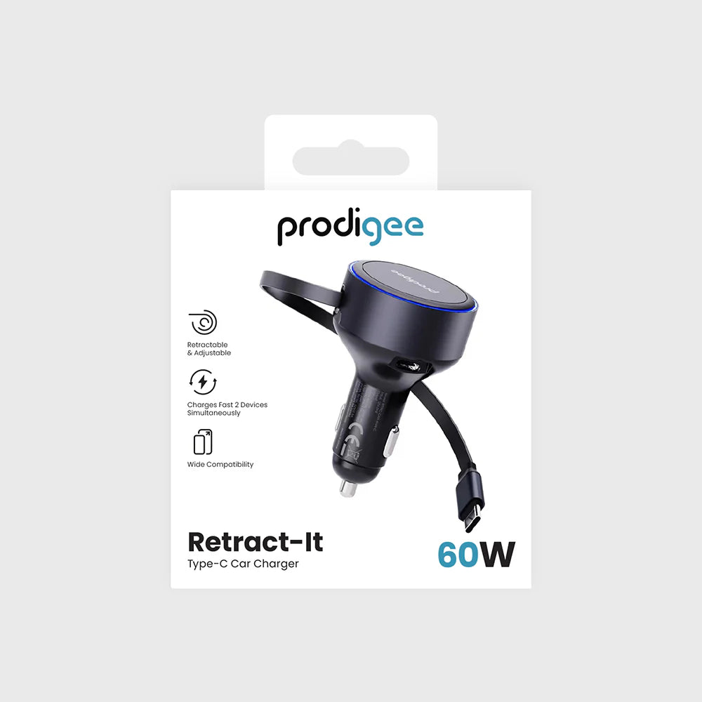 CARGADOR PARA AUTO PRODIGEE ENERGEE RETRACT IT 60W